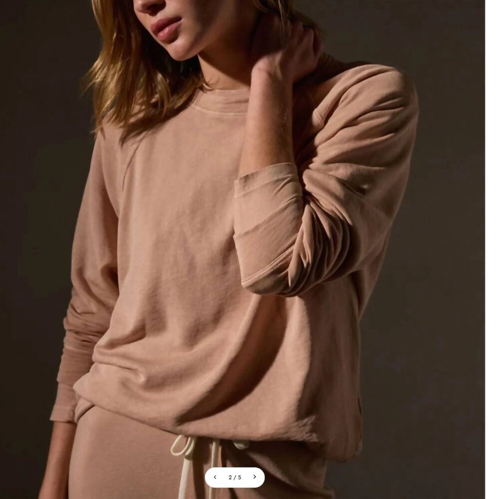 JAMES PERSE- NWT- Vintage Terry Relaxed Sweatshirt - Rose Nude Pigment - Size 3